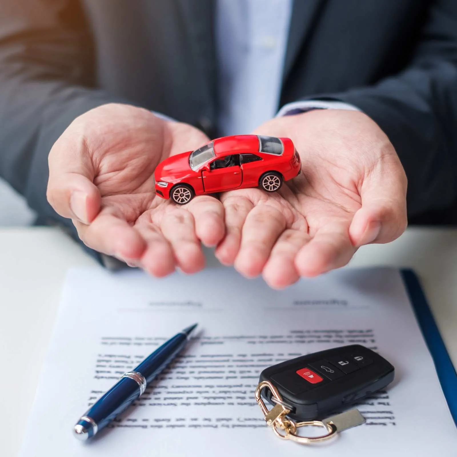 Driver reviewing auto insurance options